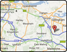 map of the kent and medway area 